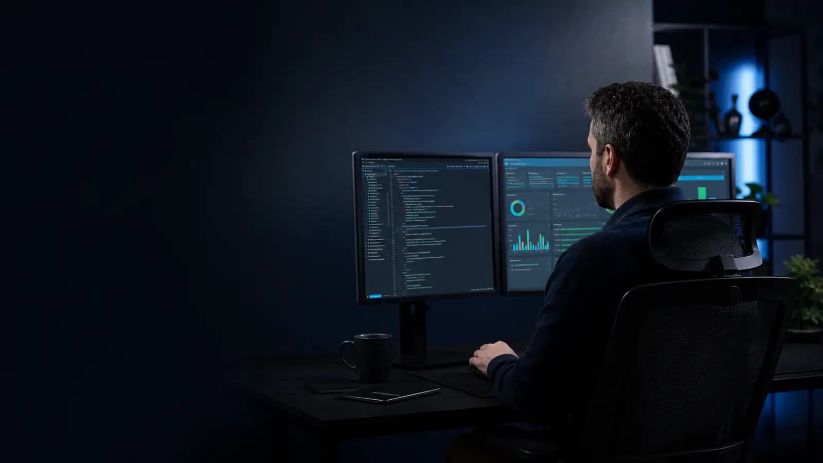 Consultor técnico revisando una entrega de software